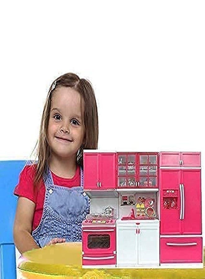 PASCOL Plastic 3 Compartment Modular Plain Kitchen Set Modular Kitchen Set Toys for Girls with Openable Doors Playing Toys for Girl Kids | Best Kitchen Set Toys for Girl | Gifts for Girl Babies - Image 3